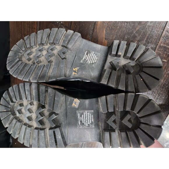 Steve Madden Lando-F Black Patent Leather Faux Fur Lined Loafer/Sz. 7.5M - Picture 7 of 10